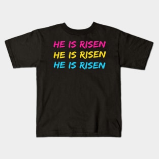 He Is Risen Cool Inspirational Easter Christian Kids T-Shirt